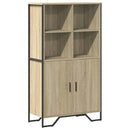 skab 79,5x35,5x137,5 cm konstrueret træ sonoma-eg