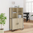 skab 79,5x35,5x137,5 cm konstrueret træ sonoma-eg