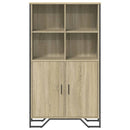 skab 79,5x35,5x137,5 cm konstrueret træ sonoma-eg