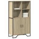 skab 79,5x35,5x137,5 cm konstrueret træ sonoma-eg