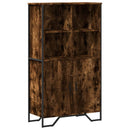 skab 79,5x35,5x137,5 cm konstrueret træ røget egetræsfarve