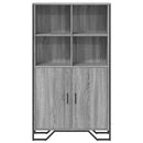 skab 79,5x35,5x137,5 cm konstrueret træ grå sonoma-eg