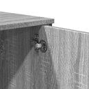 skab 79,5x35,5x137,5 cm konstrueret træ grå sonoma-eg