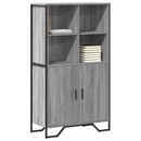 skab 79,5x35,5x137,5 cm konstrueret træ grå sonoma-eg