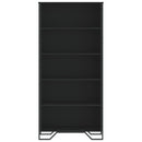 bogreol 80x31x169 cm konstrueret træ sort