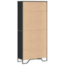 bogreol 80x31x169 cm konstrueret træ sort