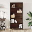 bogreol 80x31x169 cm konstrueret træ brun egetræ