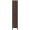 bogreol 80x31x169 cm konstrueret træ brun egetræ