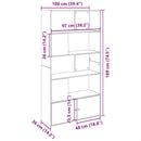 bogreol 100x36x189 cm konstrueret træ sonoma-eg