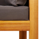 6-delt havesofasæt med hynder træ akacie og reb
