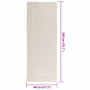 gulvtæppe ZIZUR 80x200 cm jute-look indendørs og udendørs