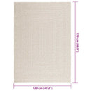 gulvtæppe ZIZUR 120x170 cm jute-look indendørs og udendørs