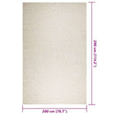 gulvtæppe ZIZUR 200x290 cm jute-look indendørs og udendørs