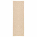 gulvtæppe ZIZUR beige 80x250 cm jute-look indendørs og udendørs