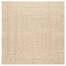gulvtæppe ZIZUR beige 120x120cm jute-look indendørs og udendørs