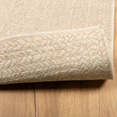 gulvtæppe ZIZUR beige 120x120cm jute-look indendørs og udendørs