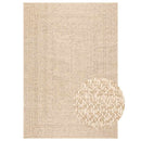 gulvtæppe ZIZUR beige 160x230cm jute-look indendørs og udendørs