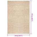gulvtæppe ZIZUR beige 120x170cm jute-look indendørs og udendørs