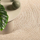 gulvtæppe ZIZUR beige 200x200cm jute-look indendørs og udendørs