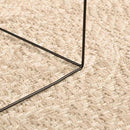 gulvtæppe ZIZUR beige Ø 120 cm jute-look indendørs og udendørs
