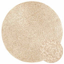 gulvtæppe ZIZUR beige Ø 120 cm jute-look indendørs og udendørs