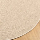 gulvtæppe ZIZUR beige Ø 120 cm jute-look indendørs og udendørs