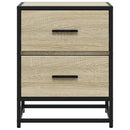 sengeborde 2 stk. 40x31x50 cm konstrueret træ sonoma-eg