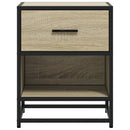 sengeborde 2 stk. 40x31x50 cm konstrueret træ sonoma-eg