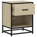 sengeborde 2 stk. 40x31x50 cm konstrueret træ sonoma-eg