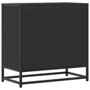 sengeskab sort 60x31x60 cm konstrueret træ og metal