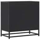sengeskab sort 60x31x60 cm konstrueret træ og metal