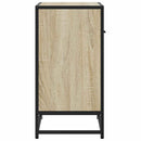 sengeskab sonoma-eg 60x31x60 cm konstrueret træ og metal