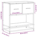 sengeskab sonoma-eg 60x31x60 cm konstrueret træ og metal