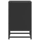 sengeskab 40x31x50 cm konstrueret træ og metal sort