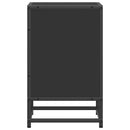 sengeskab 40x31x50 cm konstrueret træ og metal sort