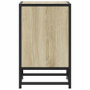 sengebord 40x31x50 cm konstrueret træ og metal sonoma-eg