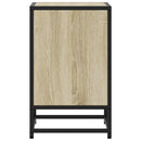 sengeborde 2 stk. 40x31x50cm konstrueret træ og metal sonoma-eg