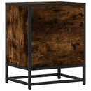 sengebord 40x31x50 cm konstrueret træ metal røget egetræsfarve