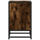 sengeborde 2 stk. 40x31x50cm konstrueret træ metal røget egetræ