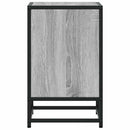 sengebord 40x31x50 cm konstrueret træ og metal grå sonoma-eg