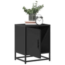 sengeskabe 2 stk. 40x31x50 cm konstrueret træ og metal sort