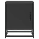 sengeskabe 2 stk. 40x31x50 cm konstrueret træ og metal sort