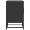 sengeskabe 2 stk. 40x31x50 cm konstrueret træ og metal sort