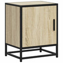 sengebord 40x31x50 cm konstrueret træ og metal sonoma-eg