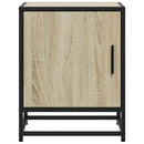sengebord 40x31x50 cm konstrueret træ og metal sonoma-eg