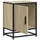 sengebord 40x31x50 cm konstrueret træ og metal sonoma-eg
