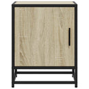 sengeborde 2 stk. 40x31x50cm konstrueret træ og metal sonoma-eg