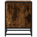 sengebord 40x31x50 cm konstrueret træ metal røget egetræsfarve