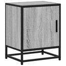 sengebord 40x31x50 cm konstrueret træ og metal grå sonoma-eg