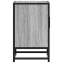 sengebord 40x31x50 cm konstrueret træ og metal grå sonoma-eg